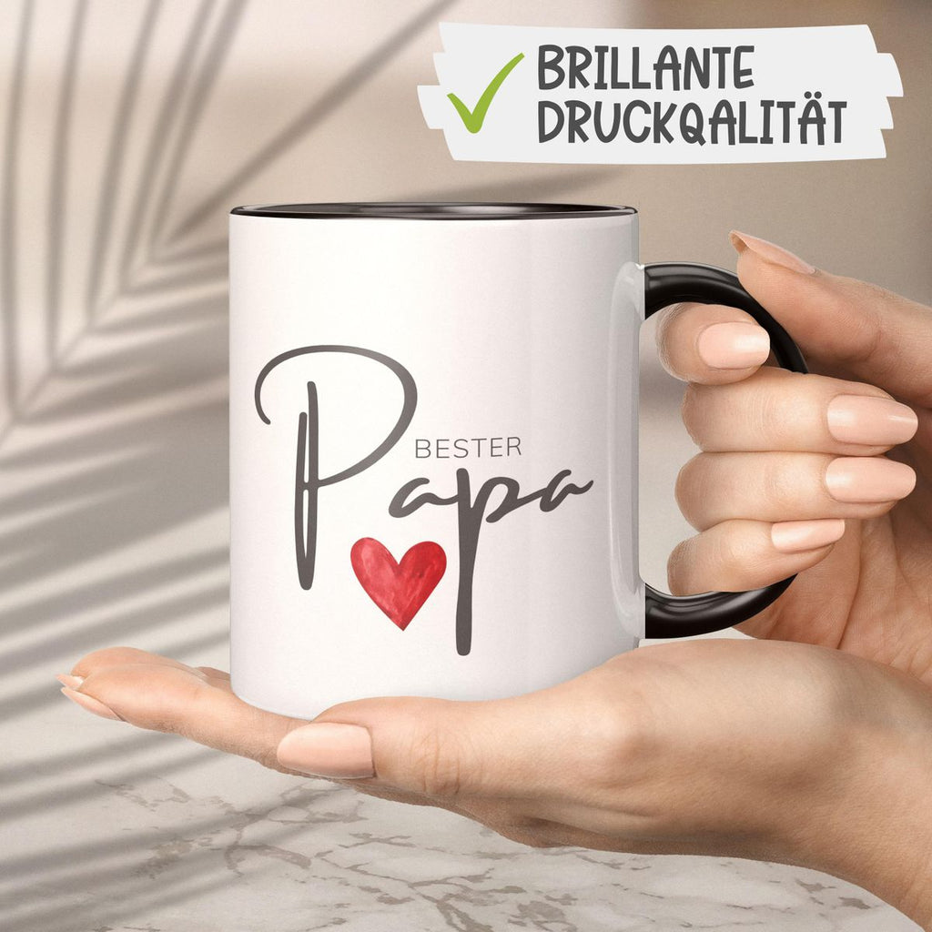 Keramik Tasse Bester Papa mit Herz - von Mikalino