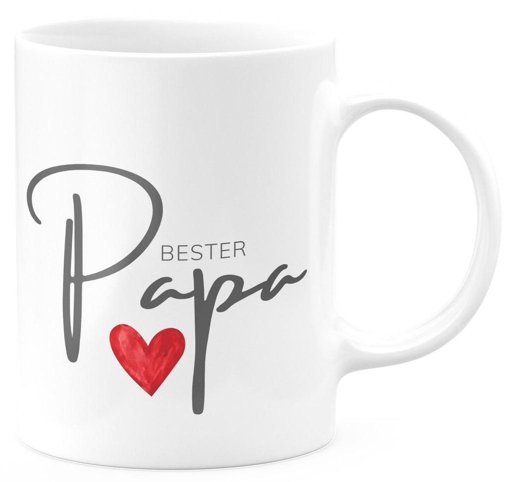 Keramik Tasse Bester Papa mit Herz - von Mikalino