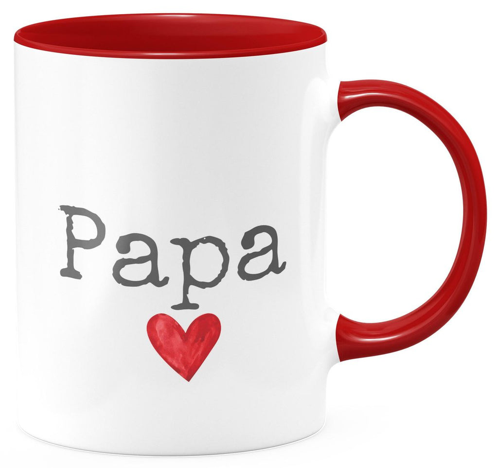 Keramik Tasse Papa mit Herz - von Mikalino