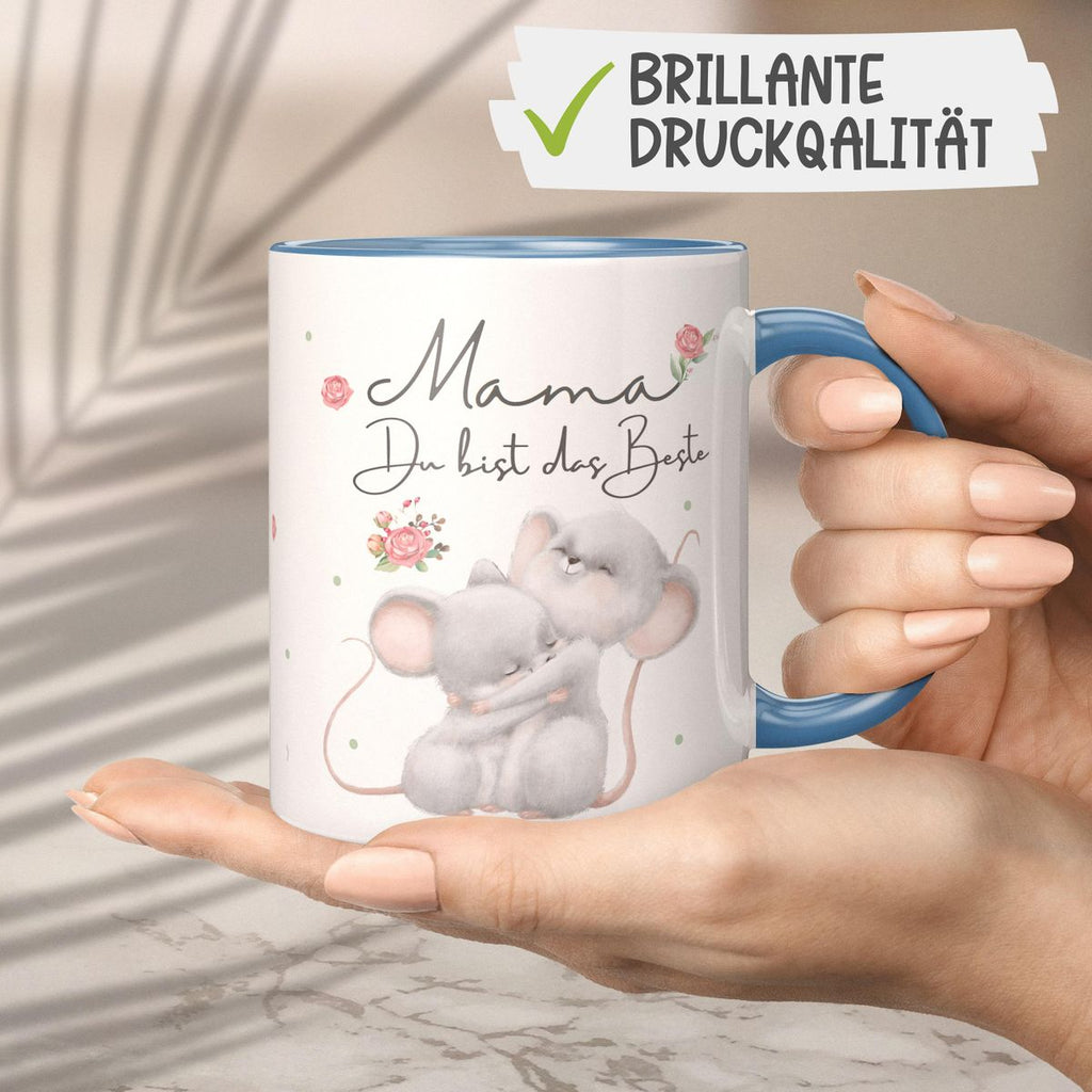 Keramik Tasse Mama du bist die Beste - von Mikalino