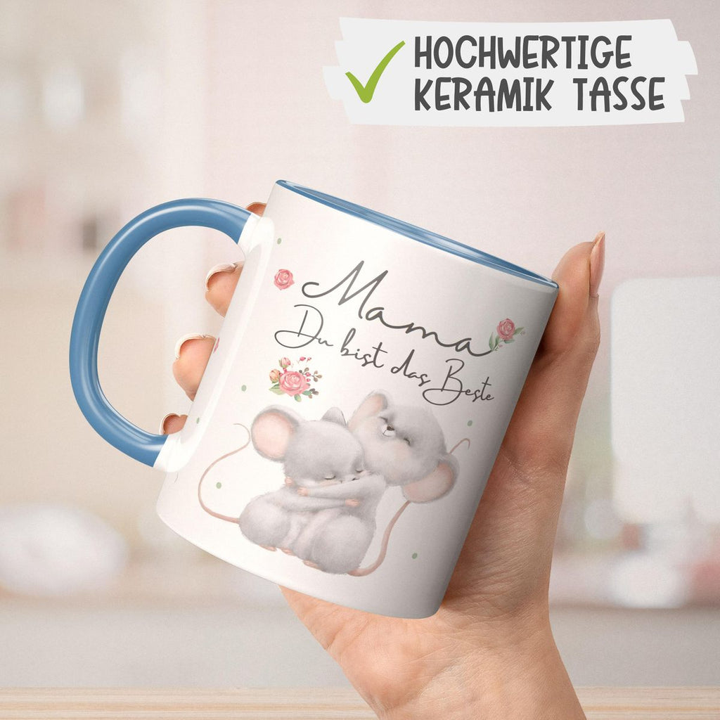 Keramik Tasse Mama du bist die Beste - von Mikalino