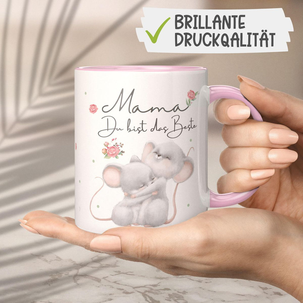 Keramik Tasse Mama du bist die Beste - von Mikalino