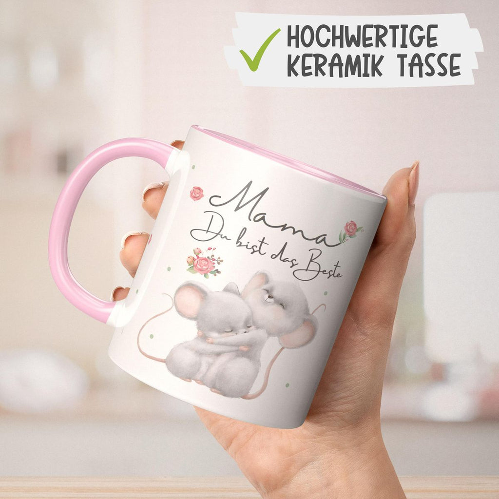 Keramik Tasse Mama du bist die Beste - von Mikalino