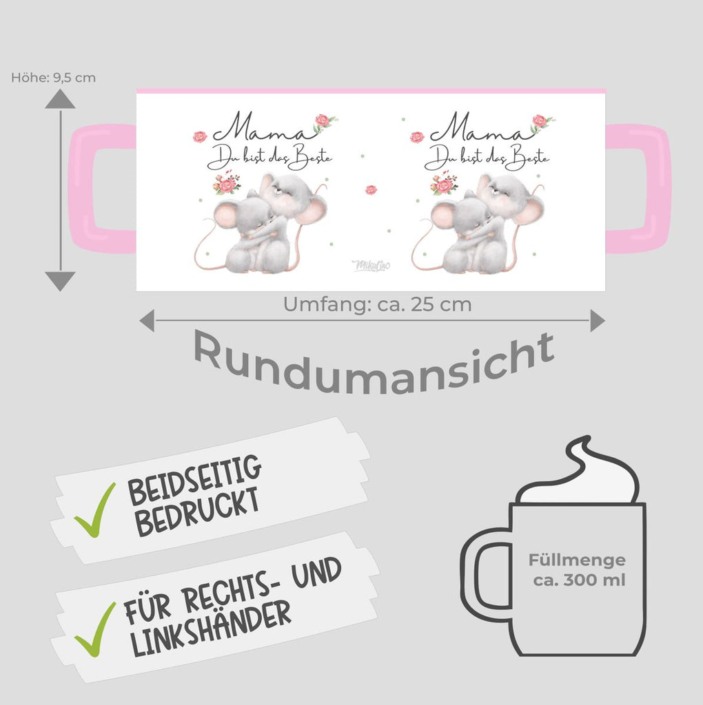 Keramik Tasse Mama du bist die Beste - von Mikalino