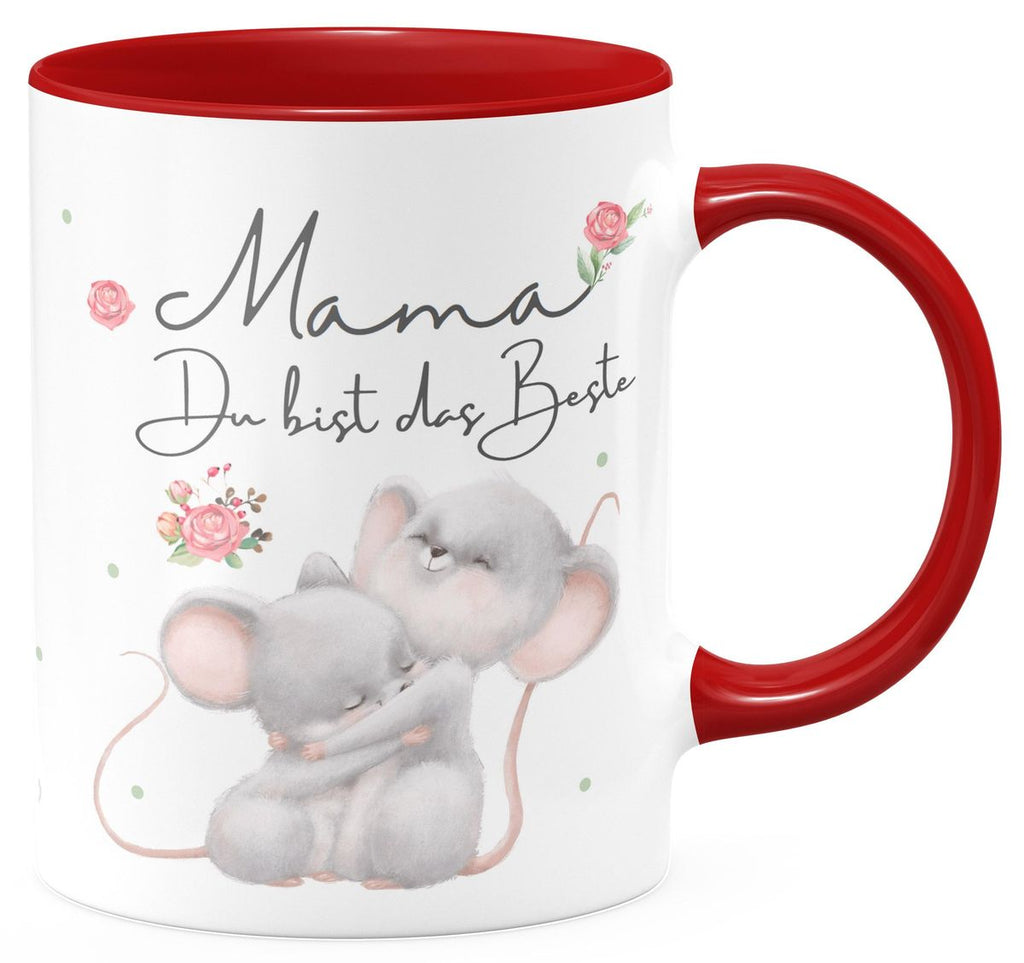 Keramik Tasse Mama du bist die Beste - von Mikalino