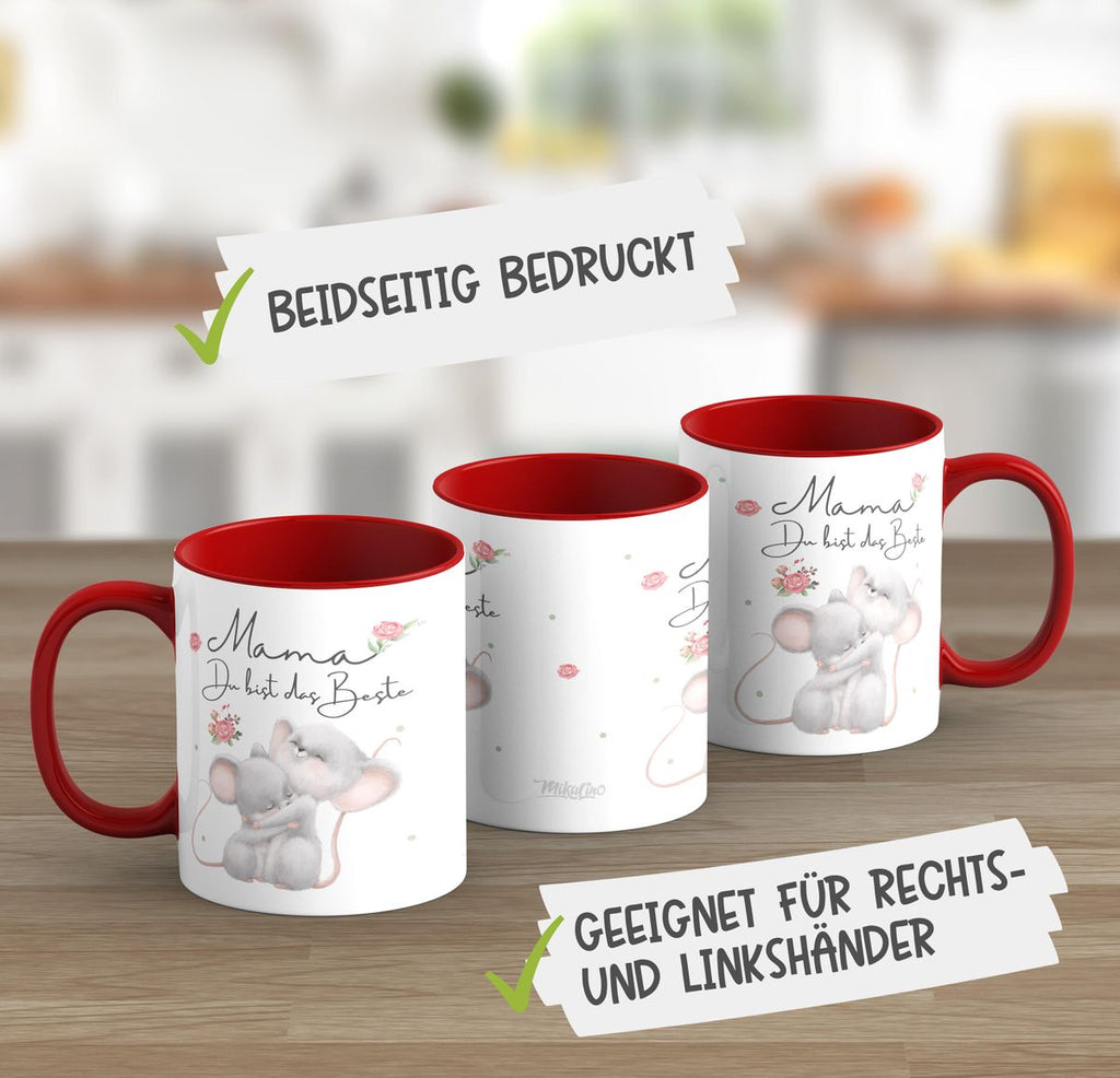 Keramik Tasse Mama du bist die Beste - von Mikalino