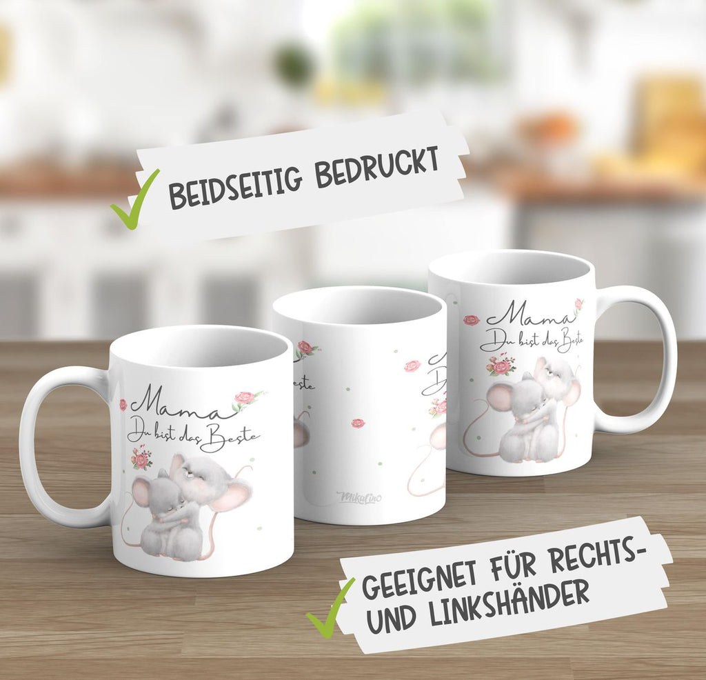 Keramik Tasse Mama du bist die Beste - von Mikalino