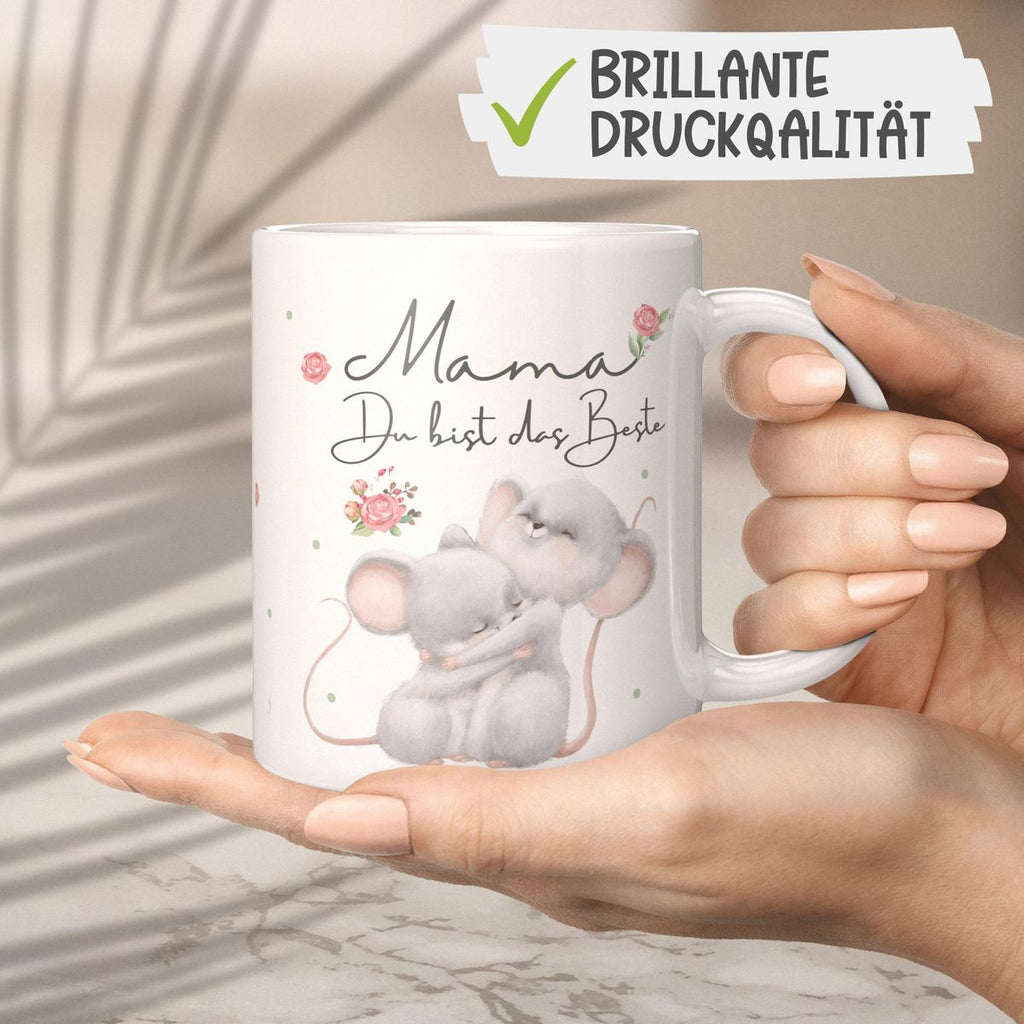 Keramik Tasse Mama du bist die Beste - von Mikalino