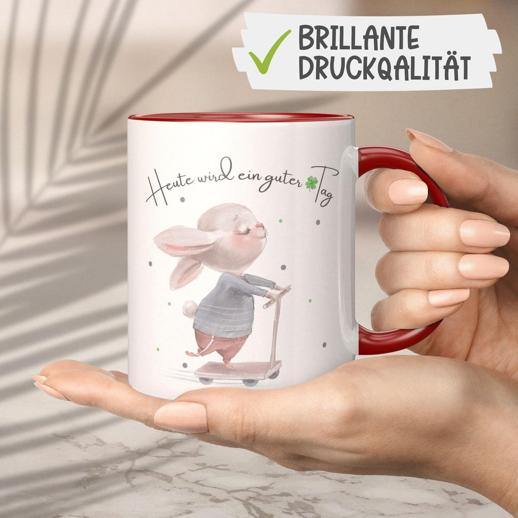 Keramik Tasse Heute wird ein guter Tag - von Mikalino