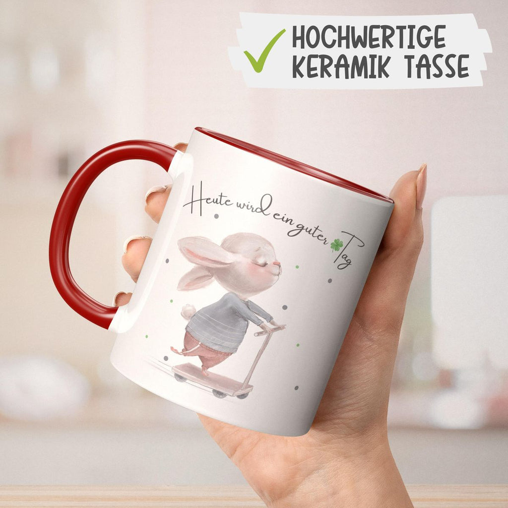 Keramik Tasse Heute wird ein guter Tag - von Mikalino